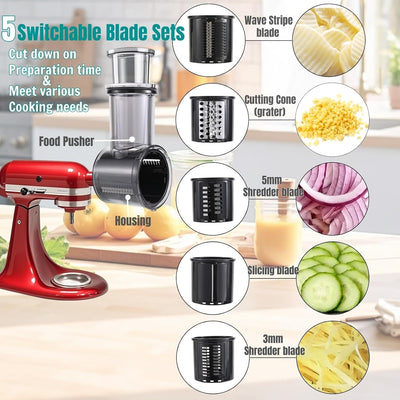Accesorio triturador y rebanador acero inox comp Kitchenaid