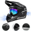 Casco motocross niños cara completa set 4 pzas