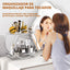 Organiz. perfumes y maquillaje plateado 2 niveles