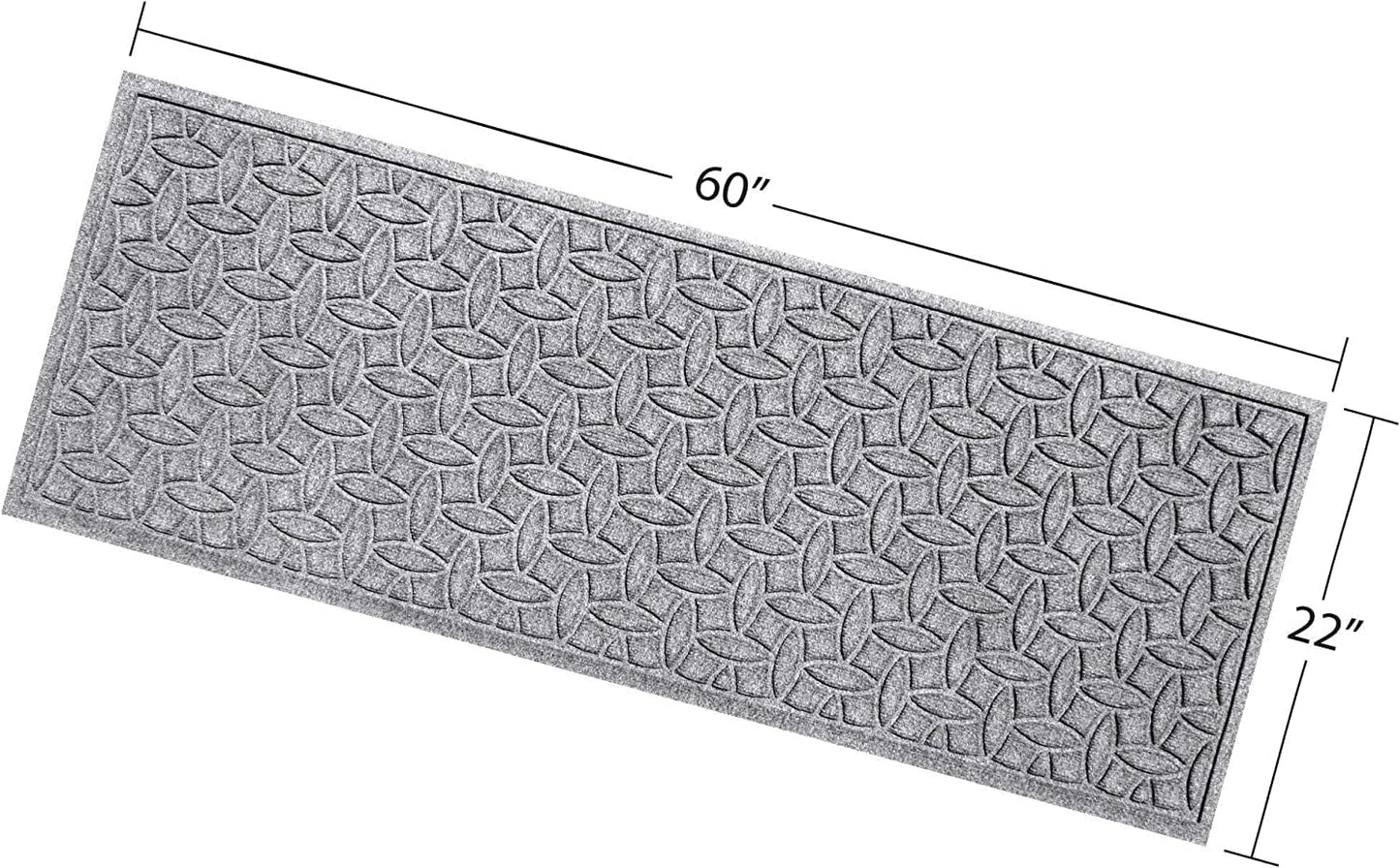 Tapete puerta pasillo 2x5ft antiderrap gris