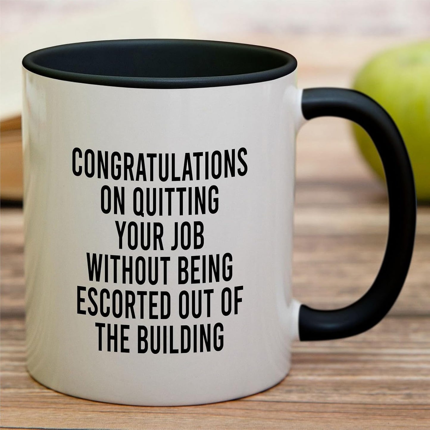 Taza cerámica 11oz con mensaje de despedida de trabajo