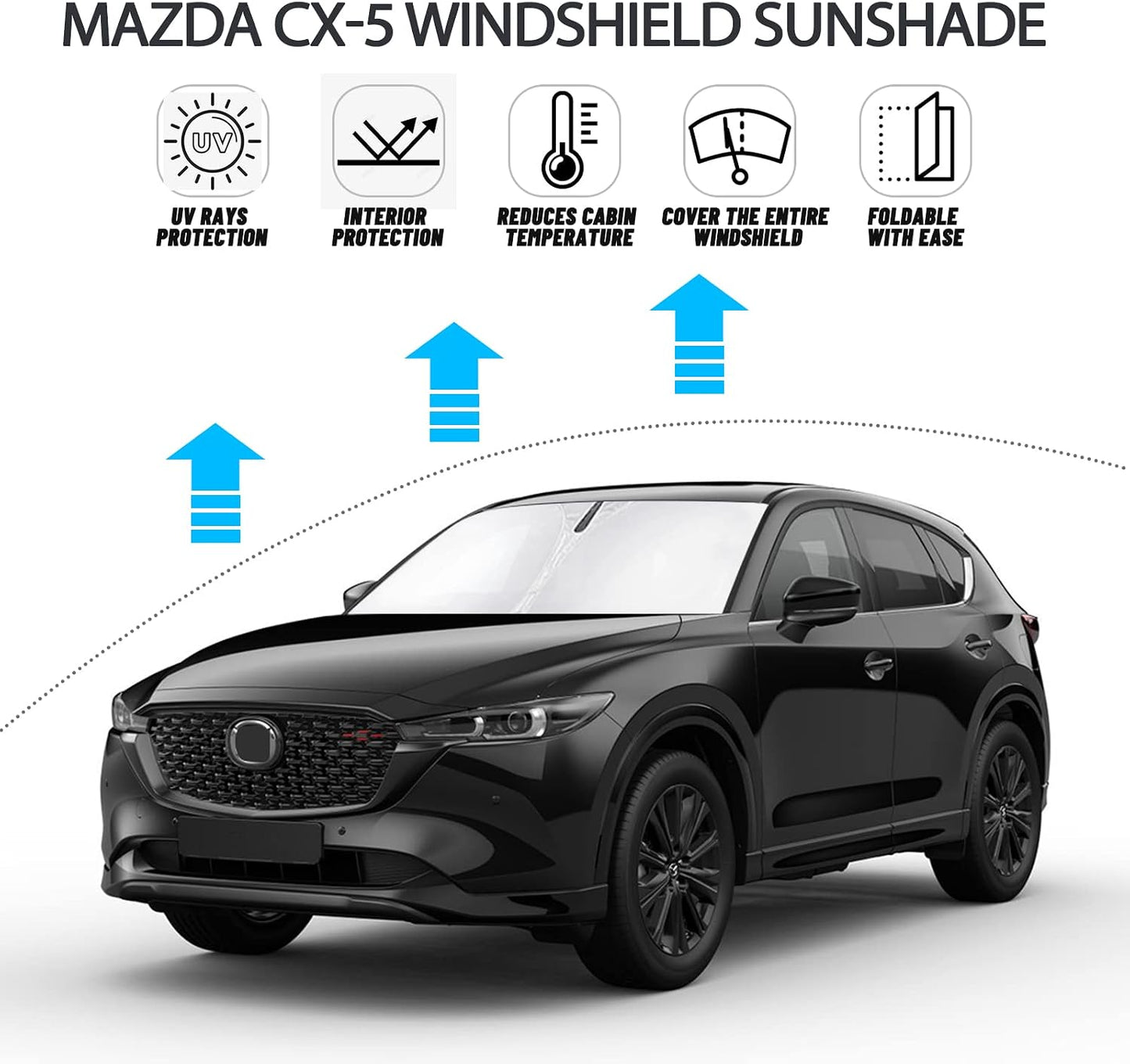 Parasol parabrisas Mazda CX-5 17-25 plegable 2 capas bloquea UV
