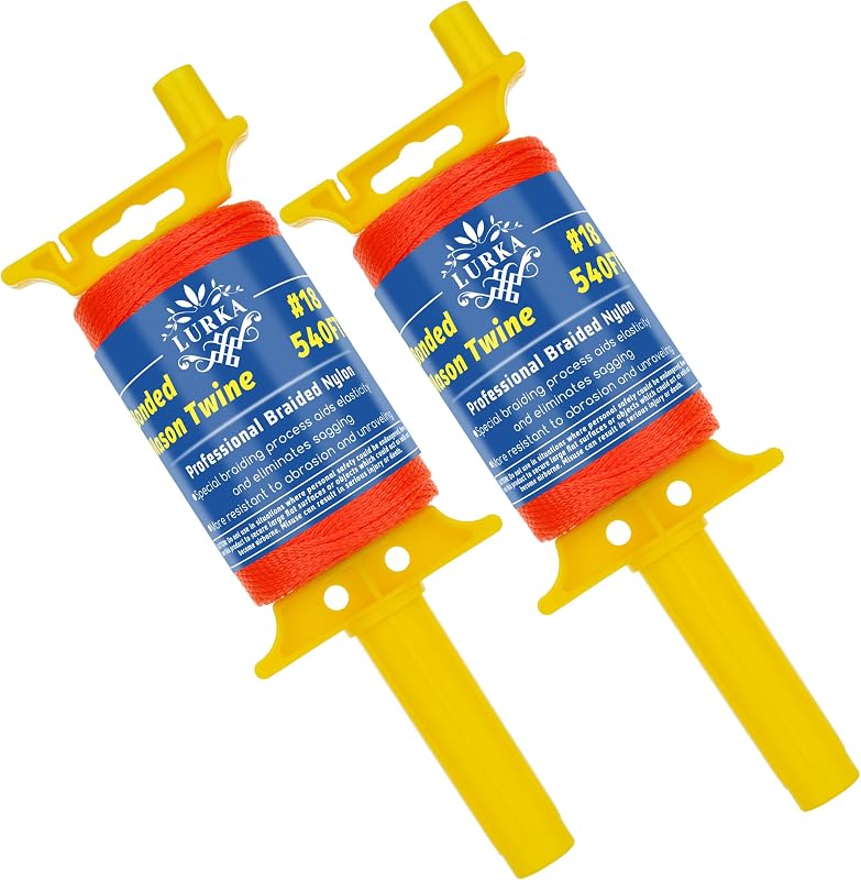 Cuerda trenzada nailon naranja fluorescente 540ft 8unid