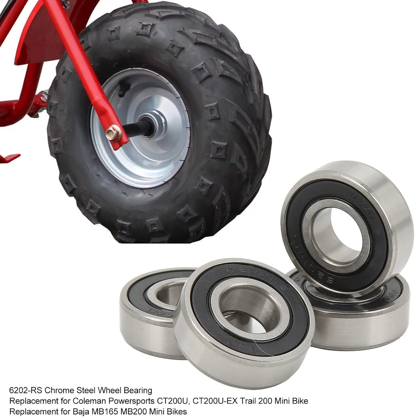 Set 4 rodamientos acero cromado para CT200U Trail 200