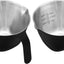 Taza medidora espresso con doble boquilla acero
