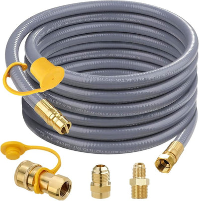 Manguera gas natural 1/2 36ft para generador con adaptador