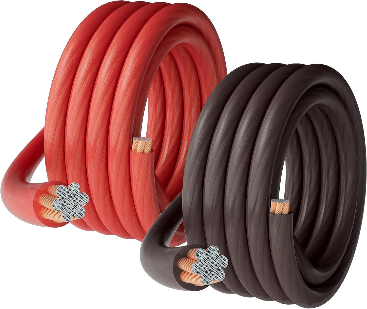 Cable alimentación tierra rojo 4 AWG 35 pies para automóvil