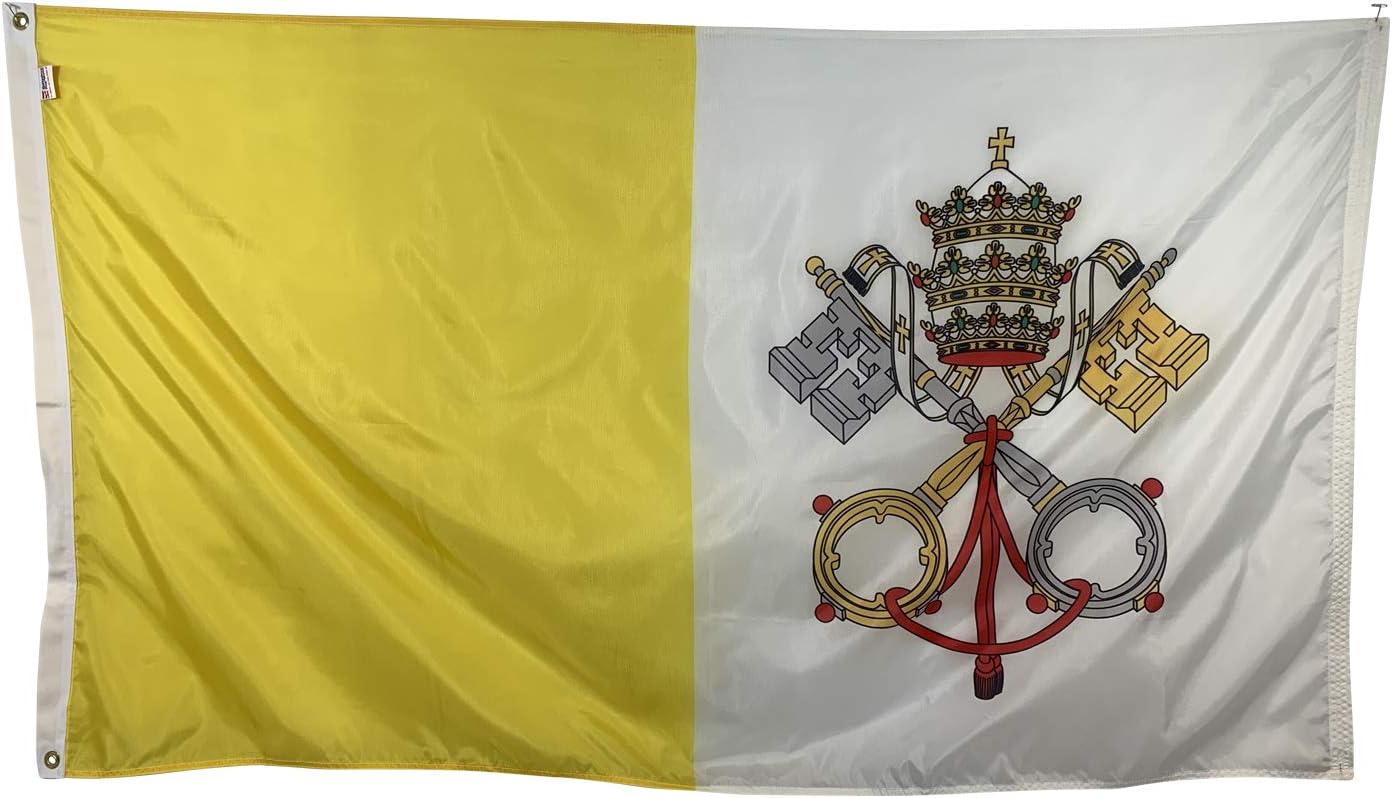 Bandera Vaticano 2x3ft nailon reforzado fabricada EE.UU.