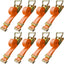 8 Correas Trinquete Riel E 2x15' 4500LBS para Camiones