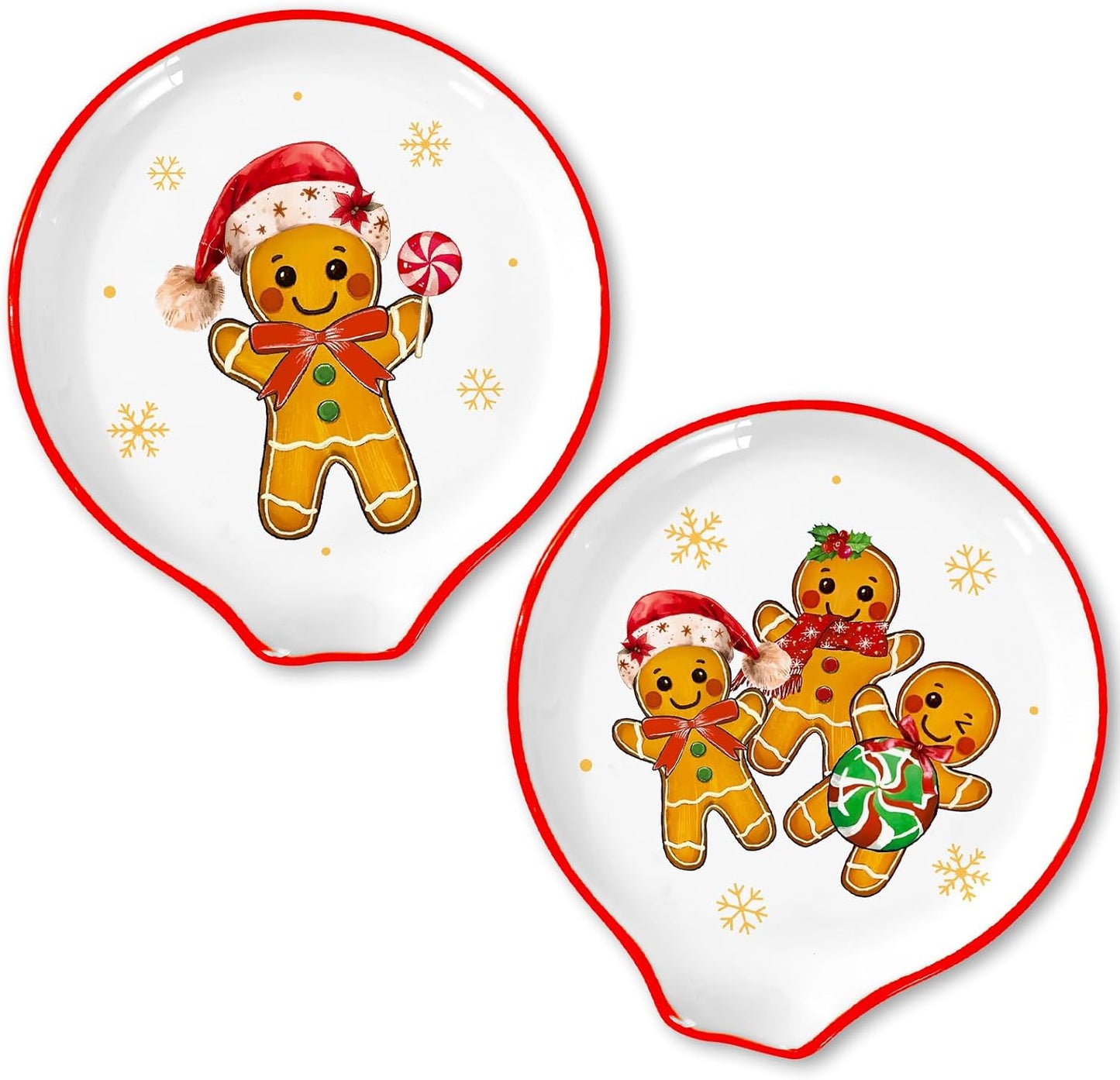 2 Pzas Soporte Cucharas Café Navidad 4.7pulg