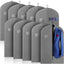 10 Pzas Bolsas Almacenamiento 40" Cremallera Ventana Gris