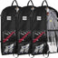 Bolsa ropa baile 40" 5 bolsillos transparentes negro