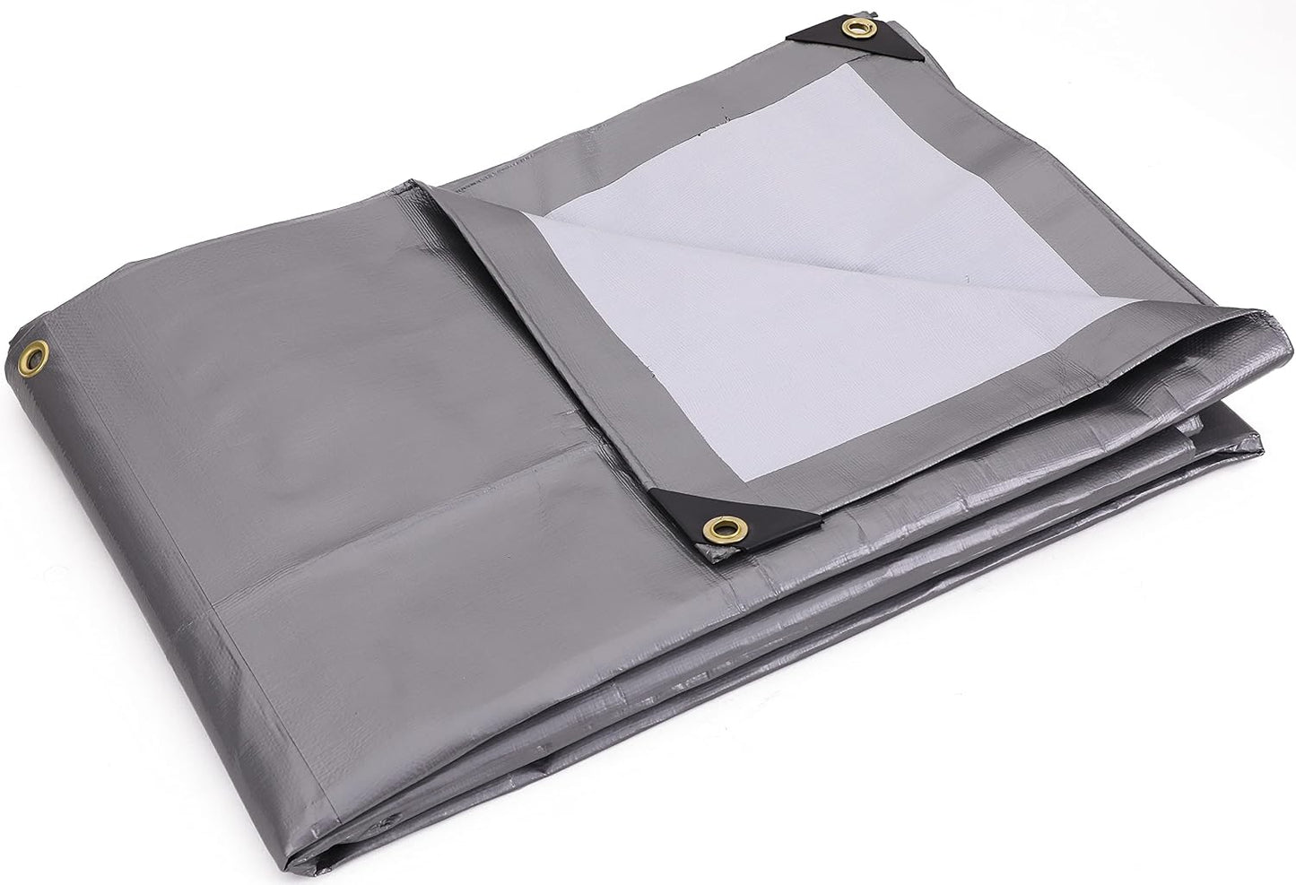 Lona poliéster reversible 16mil UV100 12x20ft plateado y