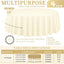 4 Manteles Redondos Beige 120pulg Poliéster Lavables