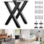 Patas mesa en X metal 16" color negro set 2