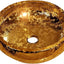 Fregadero redondo dorado para baño cerámica 16.5pulg