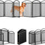 8 Paneles Puerta Metal para Perros 192" Ancha 32" Alta
