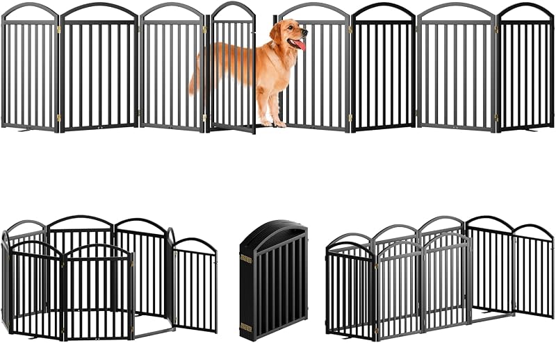 8 Paneles Puerta Metal para Perros 192" Ancha 32" Alta