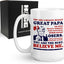 Taza cerámica divertida para papá 15oz regalo navidad