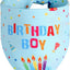 Pañuelo triangular reversible para perros y niños color azul