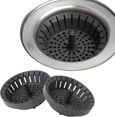 Colador fregadero cocina 3.25pulg antiobstrucción 3 Pzas gris