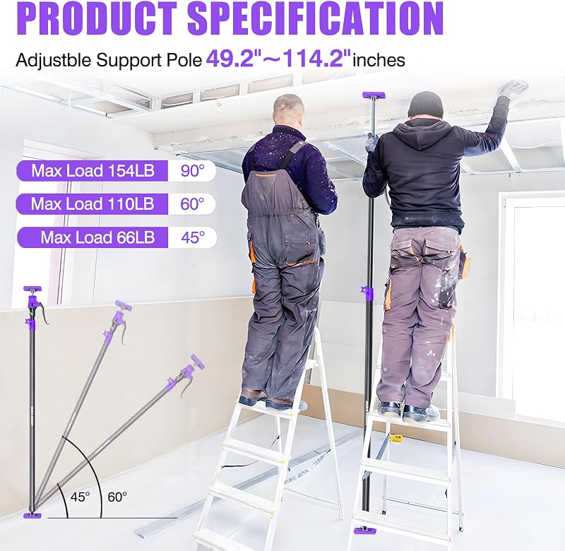 Poste soporte gabinete acero ajustable sistema Zipwall