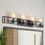 Lámpara baño industrial 4 luces plata envejecida 31.5pulg