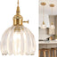 Lámpara colgante vintage E26 cristal 5.1" dormitorio