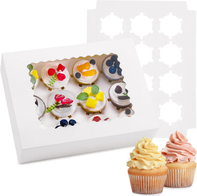 6 Cajas Cupcakes con Ventana Grado Alimenticio