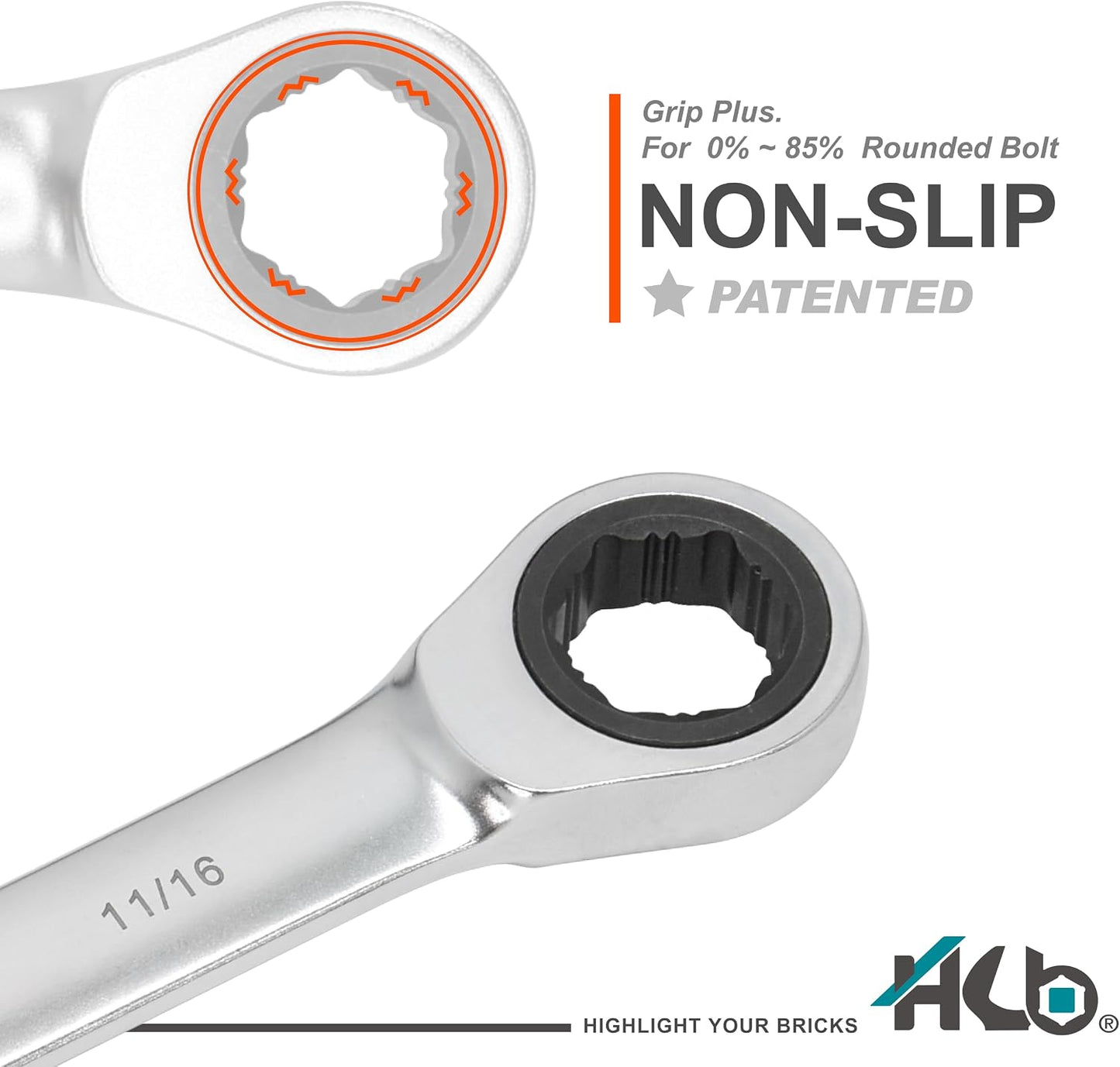 Set llaves trinquete SAE 7 Pzas 5/16-11/16pulg acero cromo