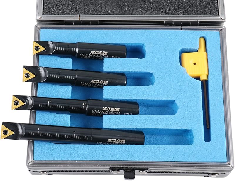 Set 4 barras mandrinar 1/2pulg carburo Tcmt21.50 90grados