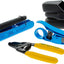 Kit compresión coaxial F/BNC/RCA con pelacables y cortador