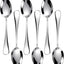 6 Cucharas Demitasse Acero Inox 5pulg para Café Té