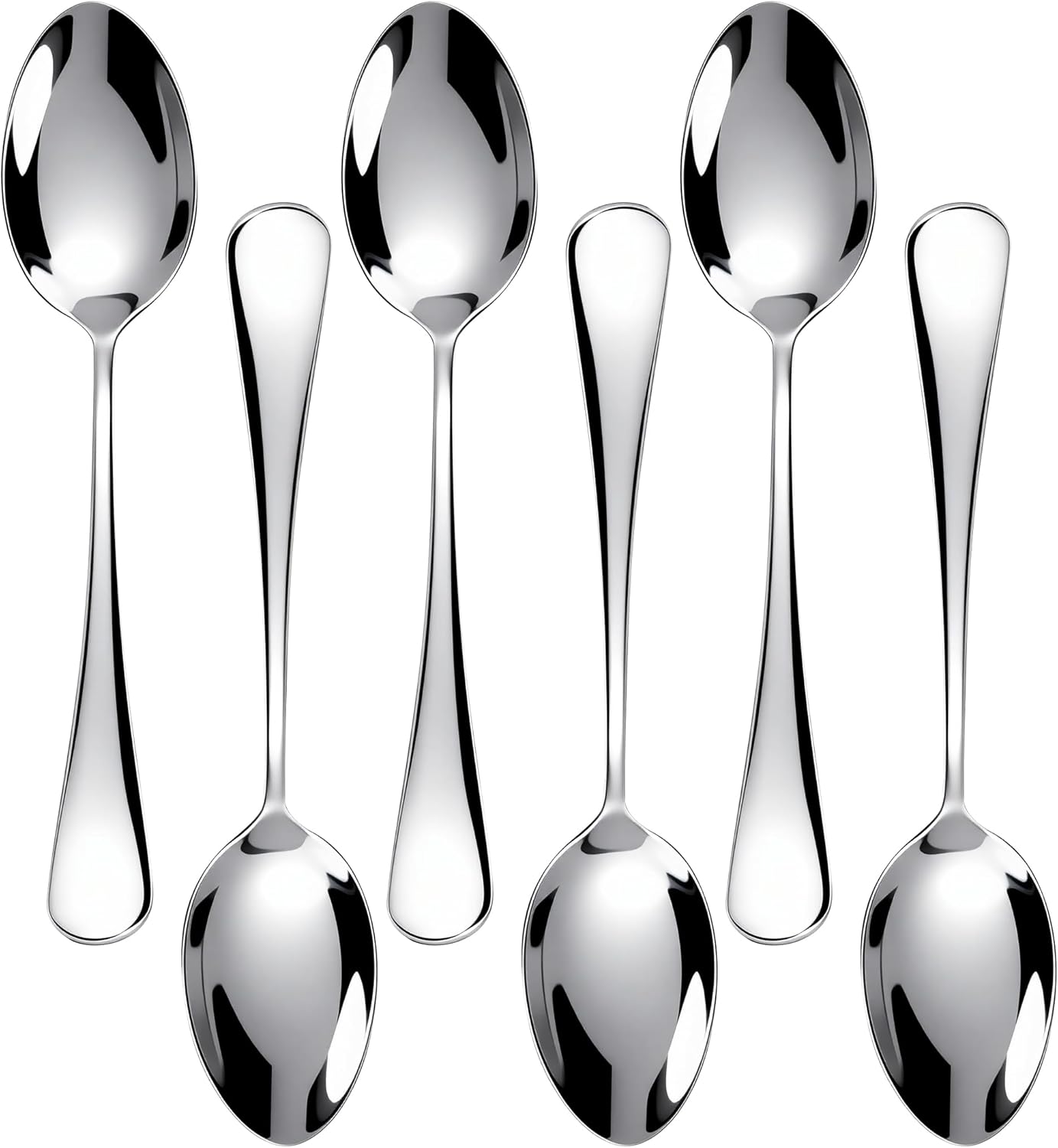 6 Cucharas Demitasse Acero Inox 5pulg para Café Té