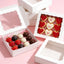 30 Cajas Panadería 8x8x2pulg con Ventana Galletas
