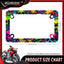 Marco matrícula motocicleta acero inox calavera 4 agujeros