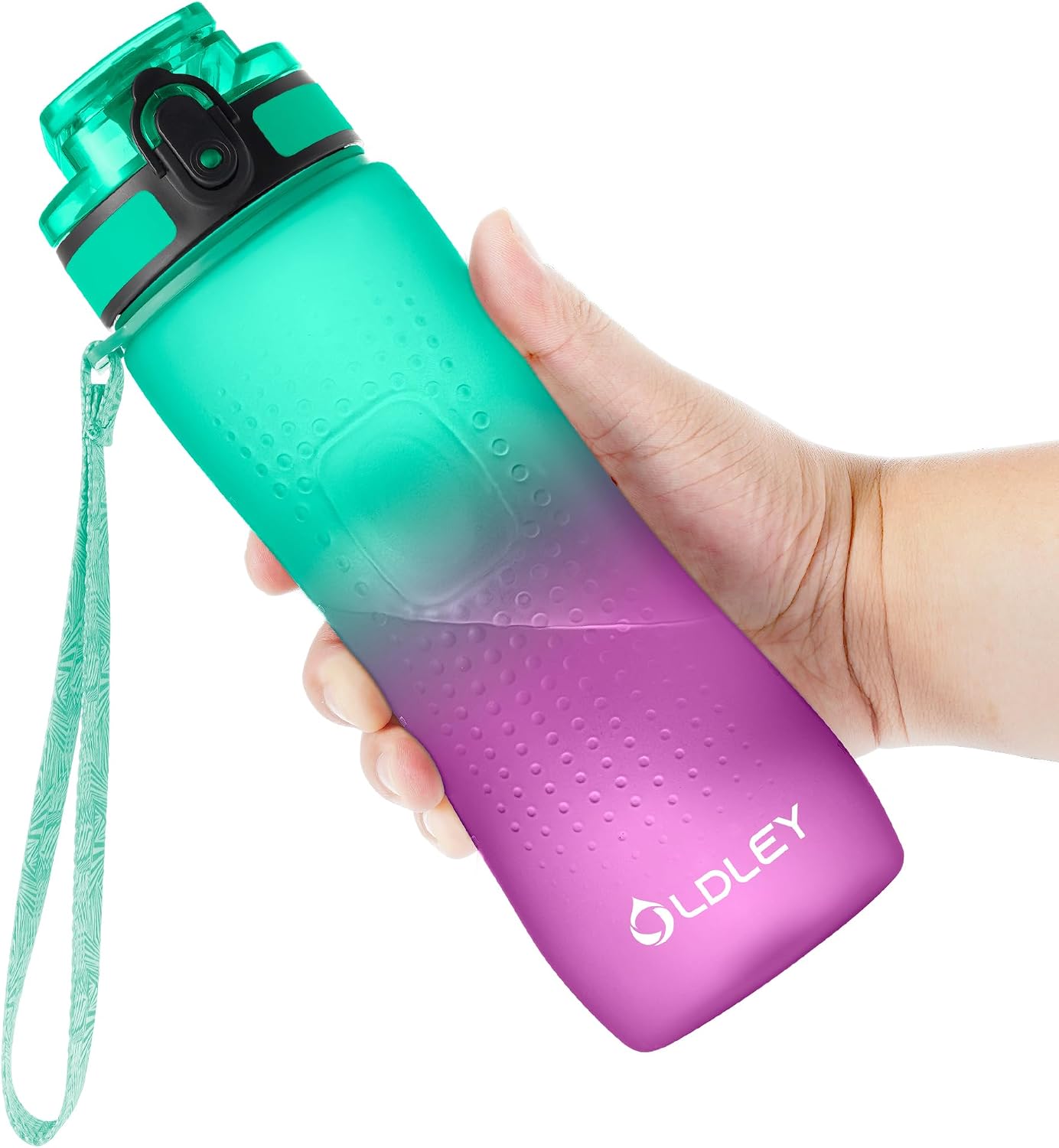 Botella agua 25oz motivacional con correa sin BPA
