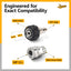 Kit 4 acopladores acero inox M22-0.551pulg a 3/8 pulg