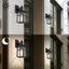 Luz pared exterior sensor movimiento 12" negra impermeable