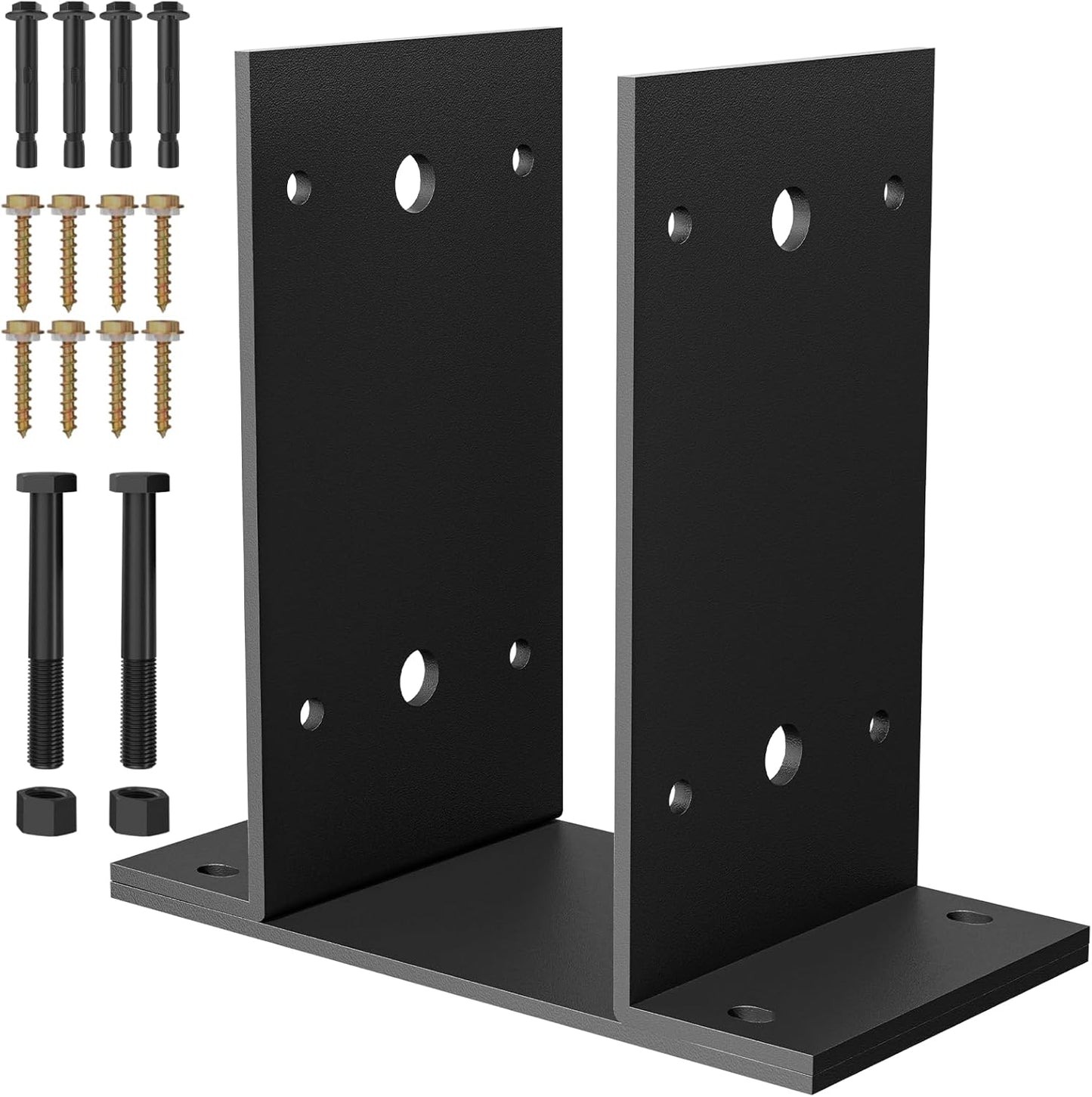 Base poste ajustable 6x6pulg acero soporte anclaje