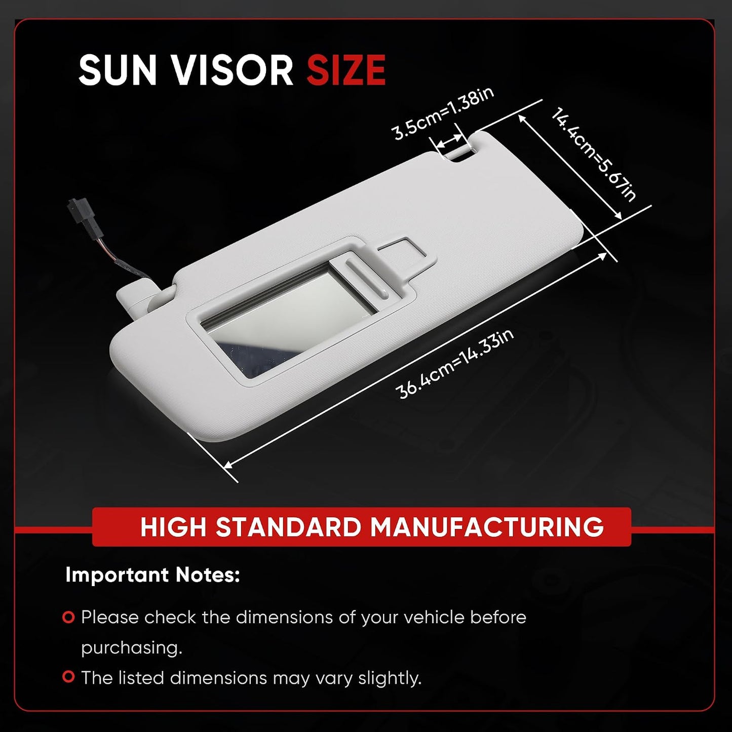 Visera solar izquierda derecha VW Golf Passat CC Jetta