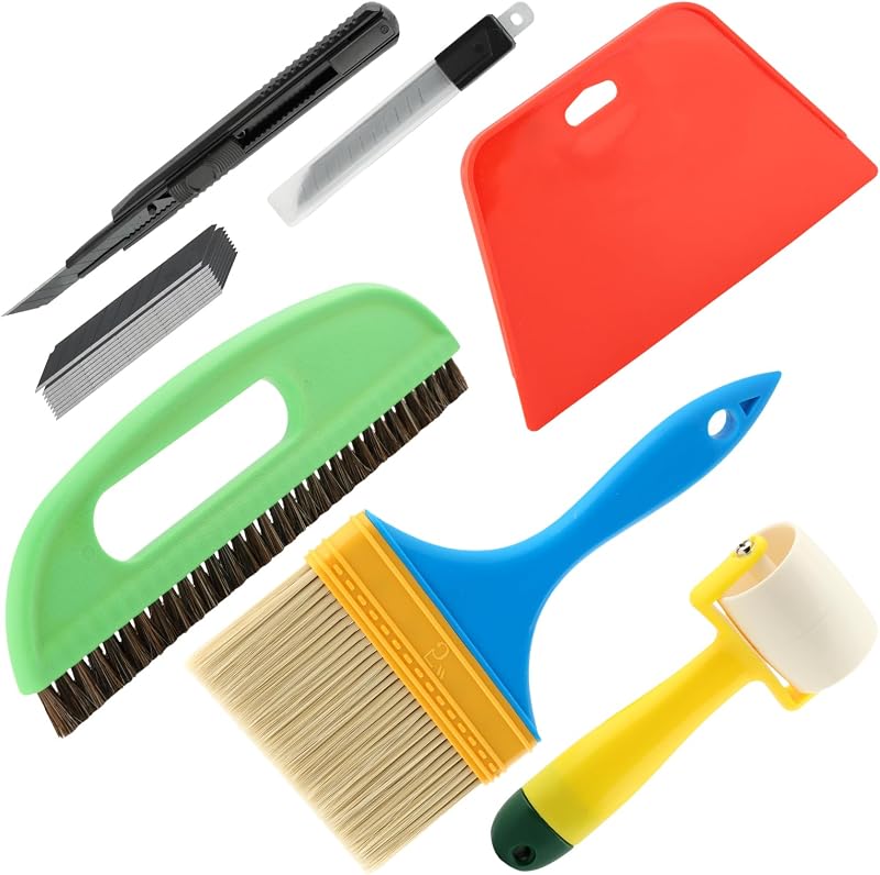 Kit 15 Pzas Herramientas Alisado Papel Tapiz Cepillo Rodillo