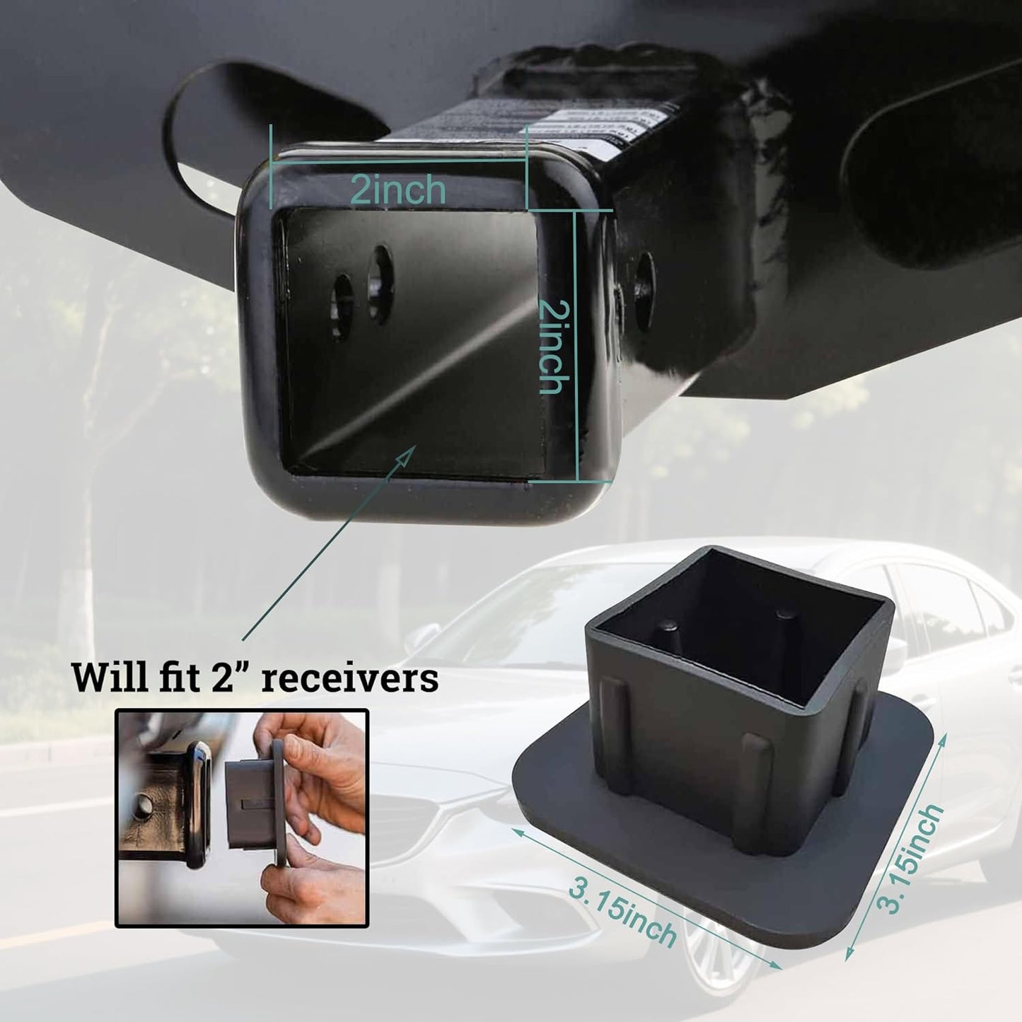 Cubierta enganche remolque 2pulg compatible camionetas