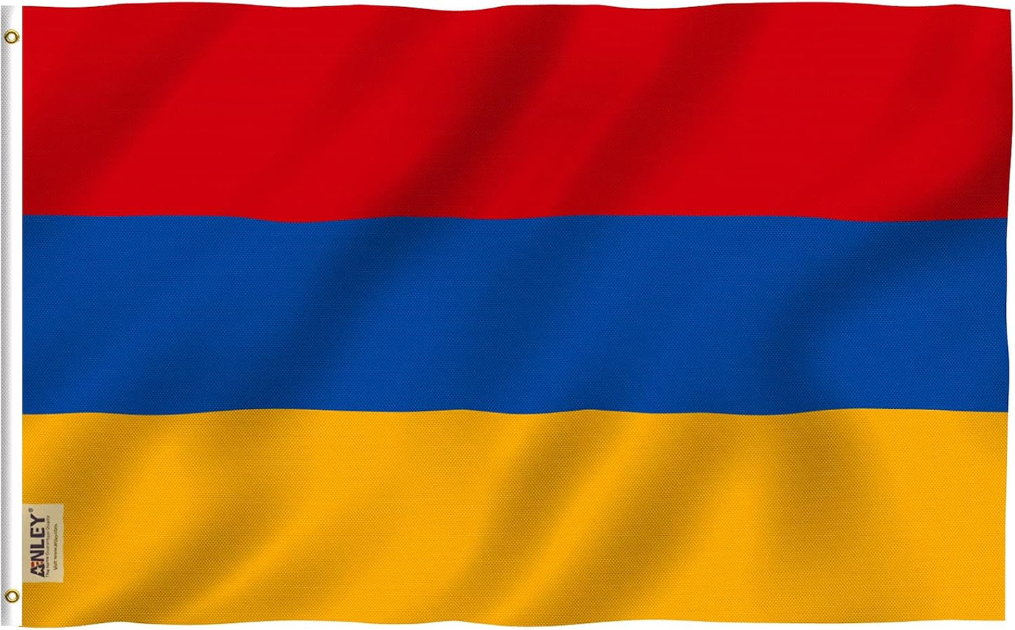 Bandera Armenia 3x5ft poliéster doble costura ojales latón