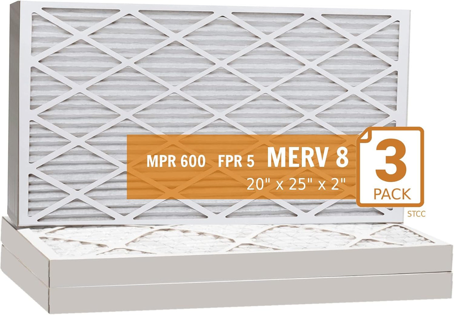 Filtro plisado Air Guard 20x25pulg MERV 8 pack 3