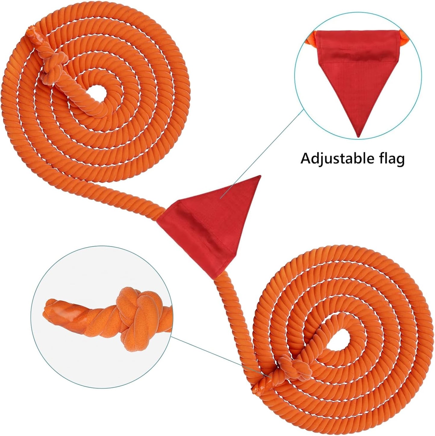 Cuerda tira y afloja 60ft algodón suave naranja