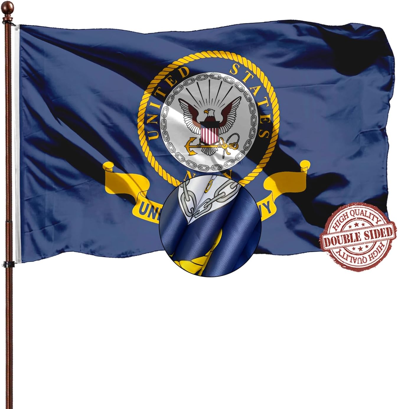 Bandera Marina 3x5 240D Resistente Ojales Latón