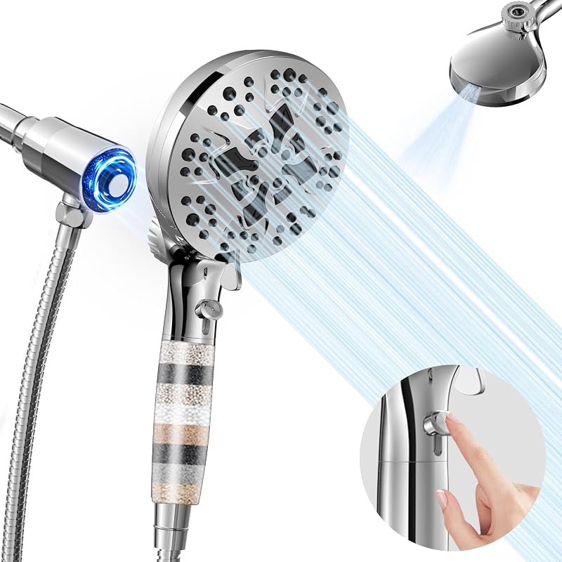 Cabezal ducha filtrado 5" 10 modos desmontable magnético