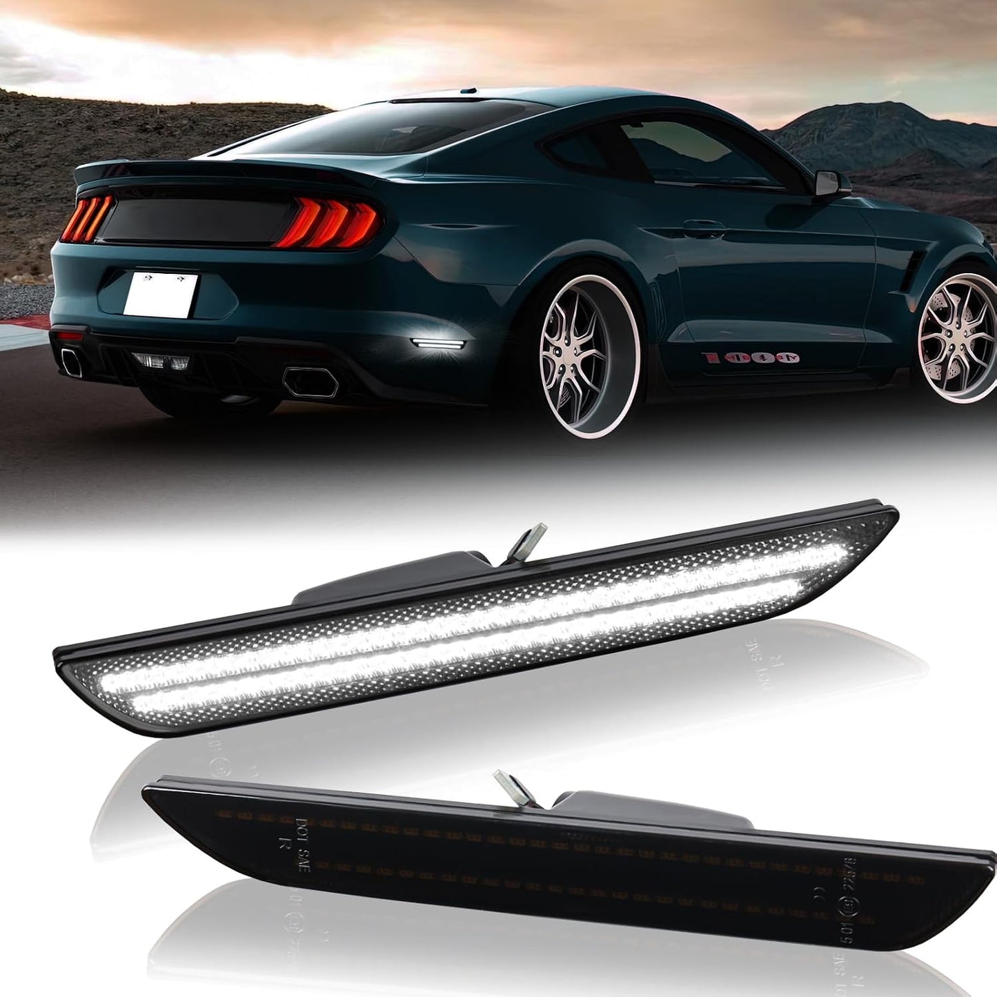 Luces LED laterales traseras Ford Mustang 2015-23 2 Pzas