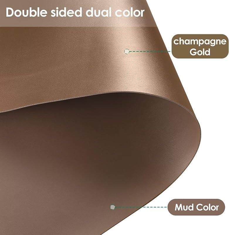Funda cuero mesa 17x60pulg protector tocador color bardo dorado